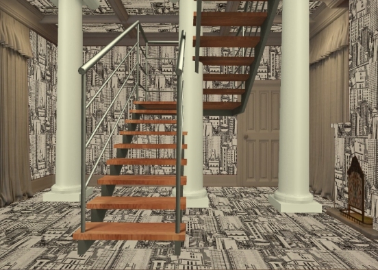 Grand stair case Design Rendering