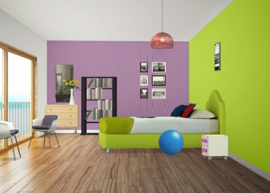 Ishika ' beautiful bedroom designed by pooja Design Rendering