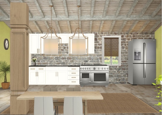 country kitchen, my first ever design on this app, I’ve come over from Neybers, ant tips on moving items forward and back please xx Design Rendering