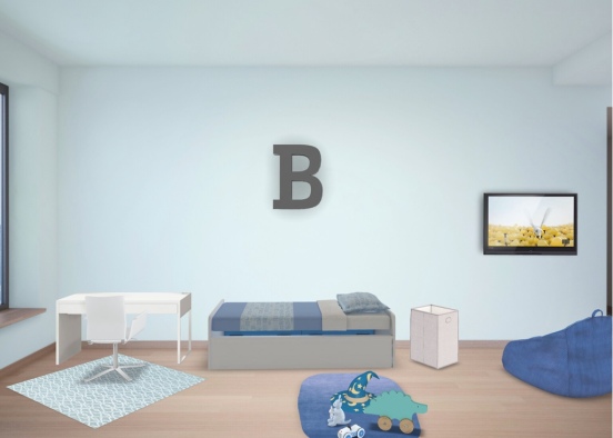 Baby Boy Room Design Rendering
