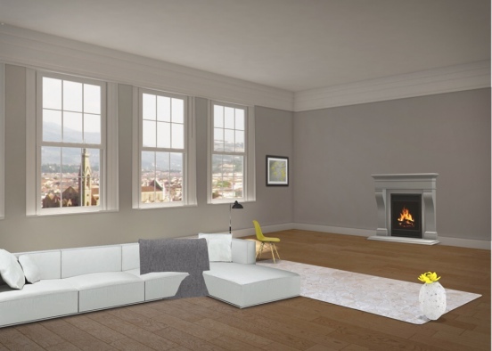cozy apartment living room Design Rendering