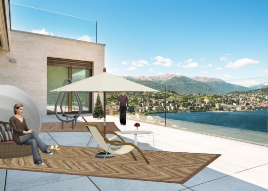 A beautiful terrace  Design Rendering