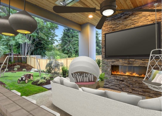 Family outdoor living  Design Rendering
