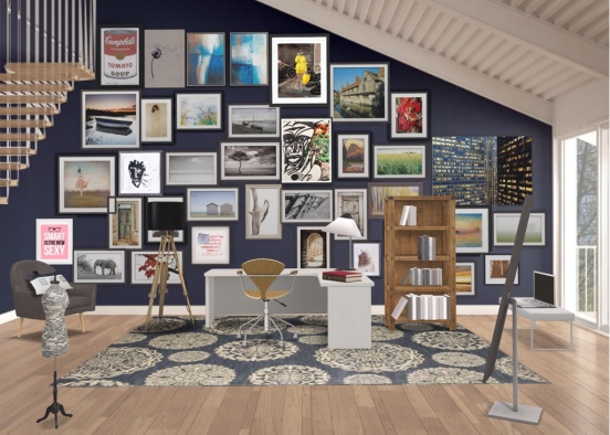 Office, and hangout room  Design Rendering