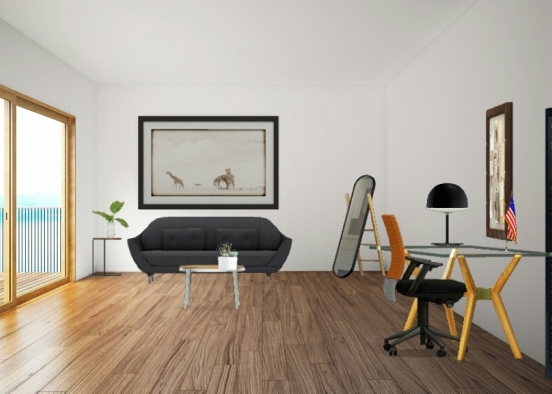 Safari living room. Design Rendering