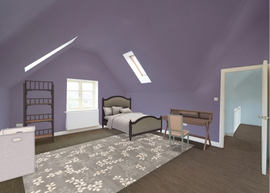 Violets Bedroom Design Rendering