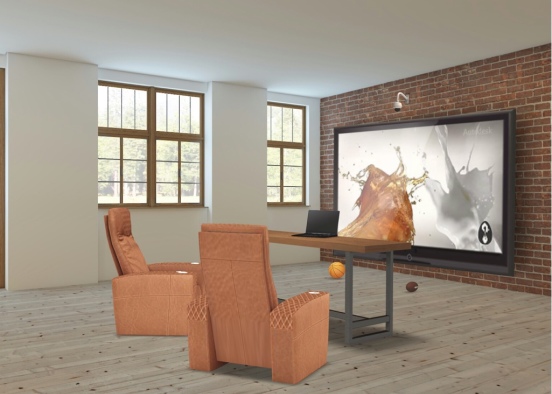 Cable TV room (shows sports regular cable can’t) Design Rendering