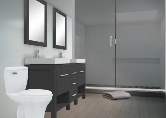 Goin Modern For the Year Bathroom Design Rendering
