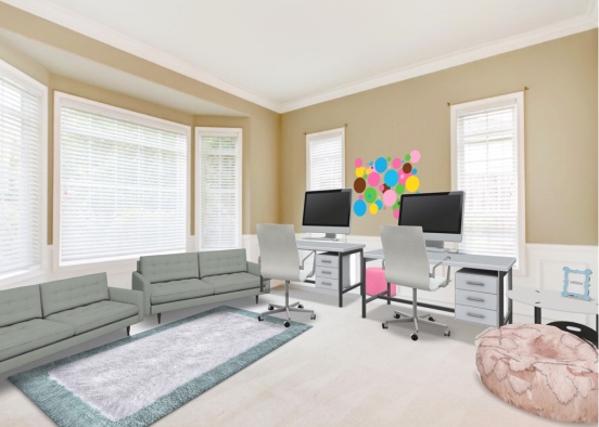 Shara’s family and her gaming room and their YouTube channel area Design Rendering