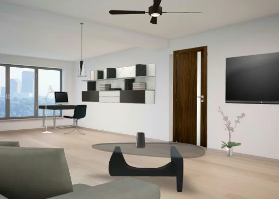 # Living Room Design Rendering