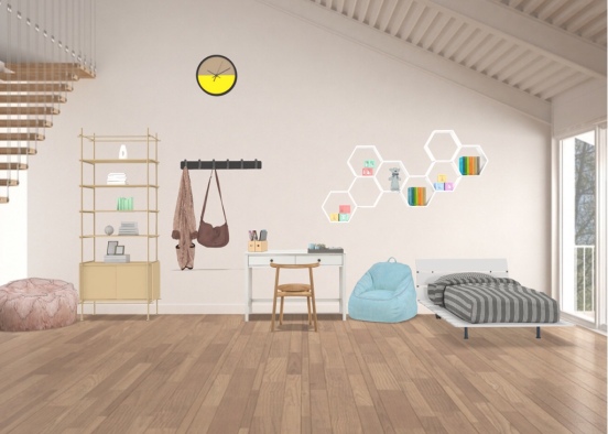 simple bedroom 💜 Design Rendering