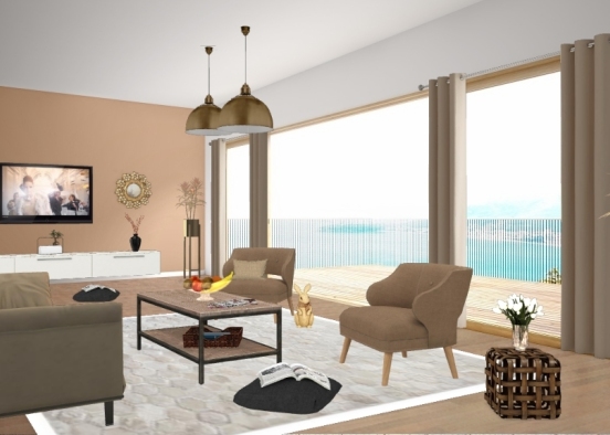 Cozy living room 😊 Design Rendering