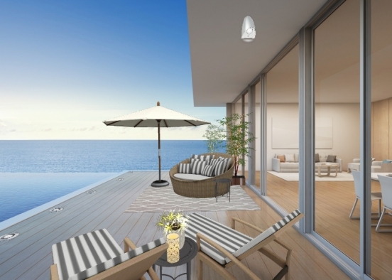 Infinity pool deck Design Rendering