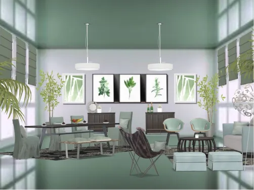 modern green room