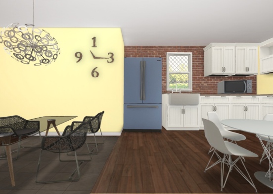 kitchen dining room combo Design Rendering