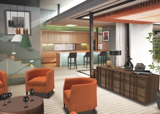 Orange and relaxation  Design Rendering