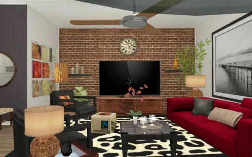 Brick Living Room (One Room 3 Ways Series #3)