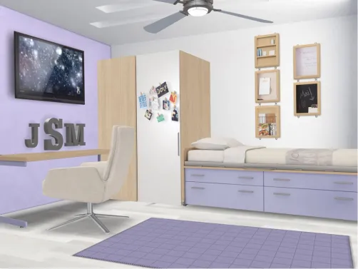 lavender bedroom