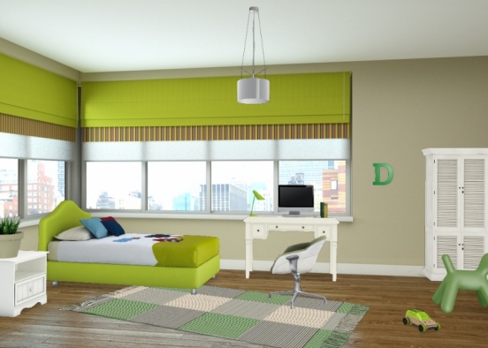Комната для маленького мальчика💁🏻‍♂️💚 Design Rendering