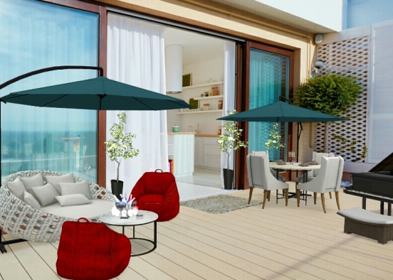 Lovely balcony Design Rendering
