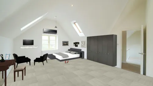Um quarto realizado como um sonho projetado
