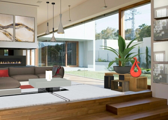 Contemporary lounging Design Rendering