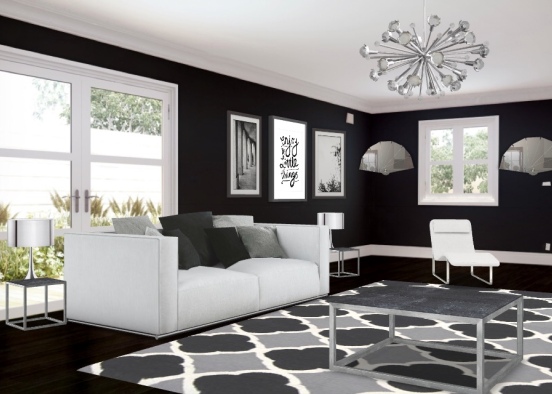 Black and White Design Rendering
