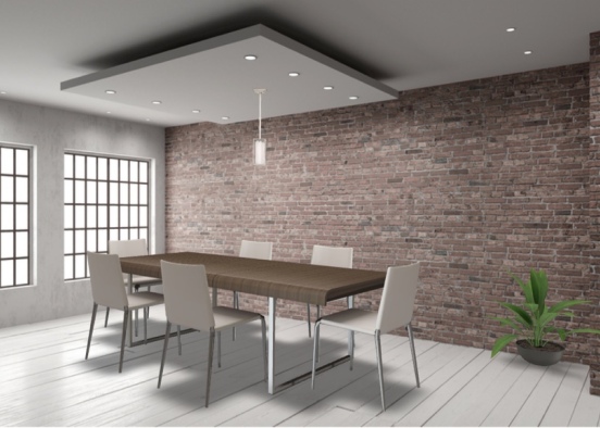 brick dining  Design Rendering