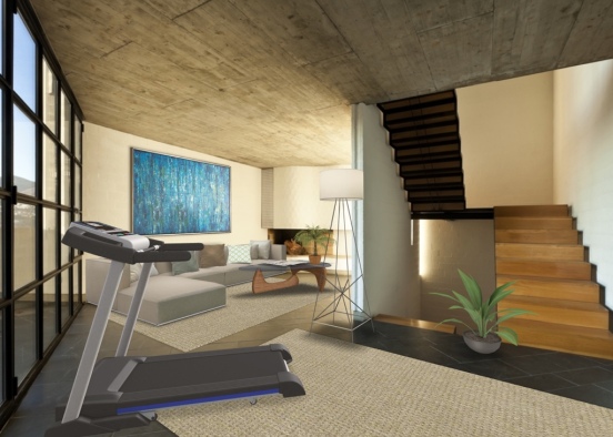 Urban living room  Design Rendering