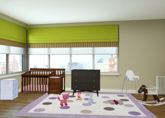 Perfect baby room Design Rendering