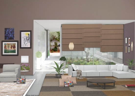Sala de estar moderna Design Rendering