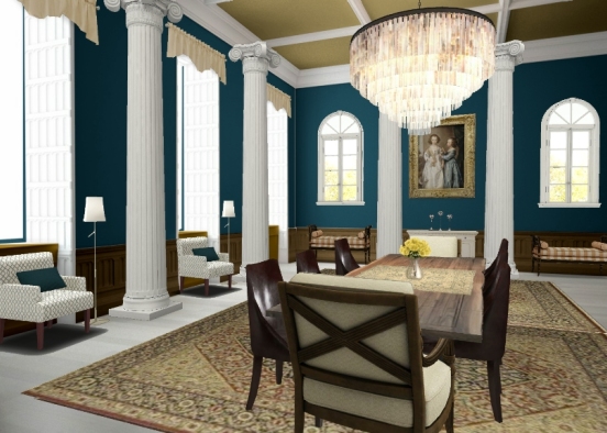 Grand Salon Dining Room Design Rendering