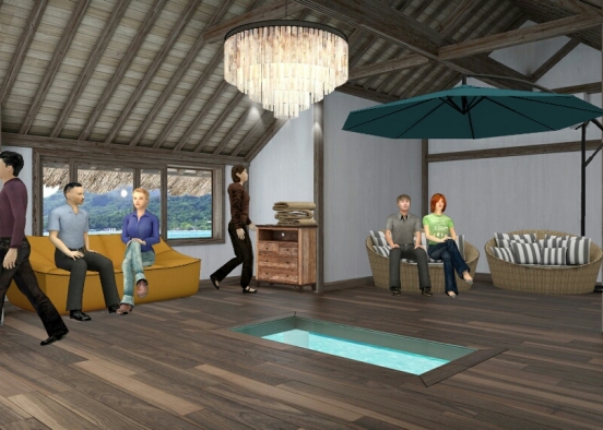 Awesome hangout room Design Rendering
