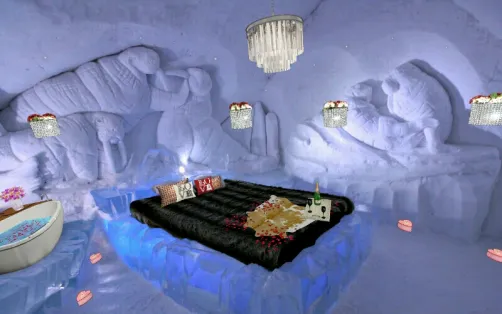 Honeymooning in a ice hotel❄💏