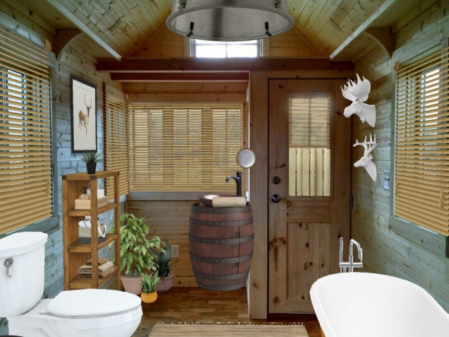 Guest Bathroom In The Country Cabin
