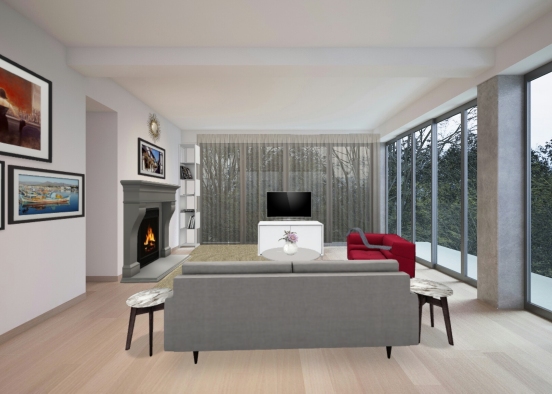 M&E Living room Design Rendering