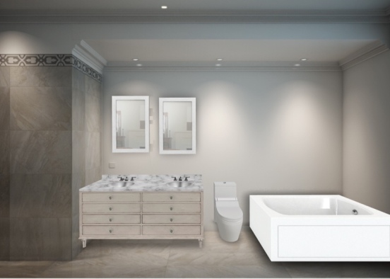 Dream Home Master Bathroom Design Rendering
