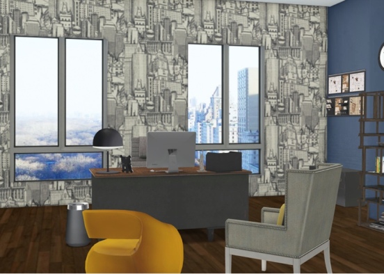 Office With a View Design Rendering