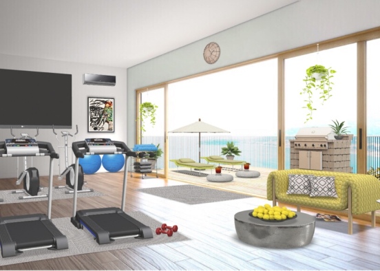 Amazing Gym with a beautiful view!!  Design Rendering