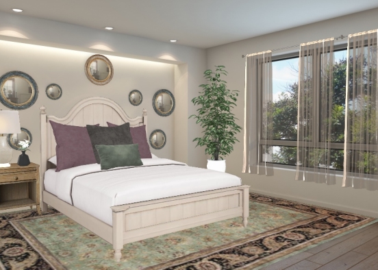 Soft toned bedroom Design Rendering