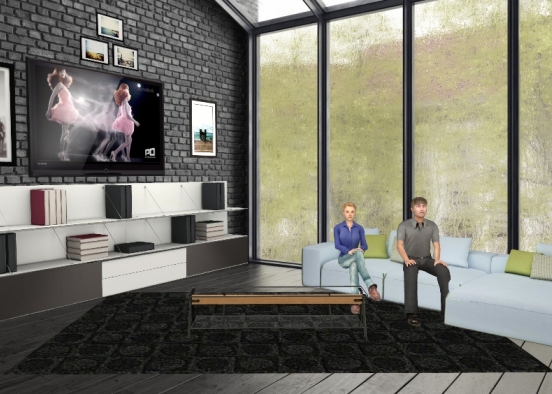 Living-Room Design Rendering
