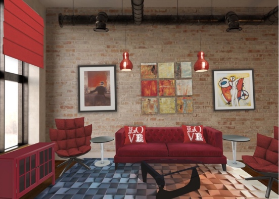 Cosmopolitan Livingroom  Design Rendering