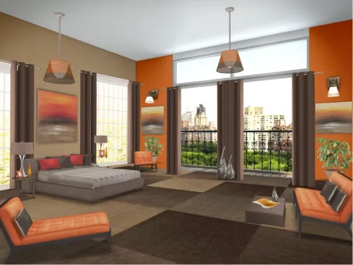 Orange and brown good color scheme