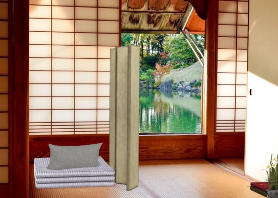Zen bedroom  Design Rendering