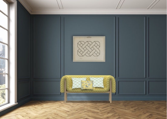 Navy , black and yellow room 💙🖤💛 Design Rendering