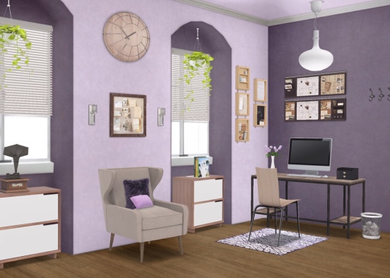 Purple office Design Rendering