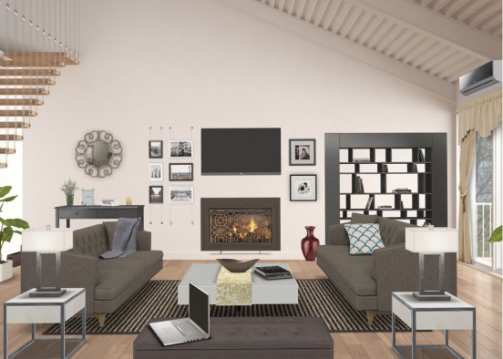 Living Room Design Rendering