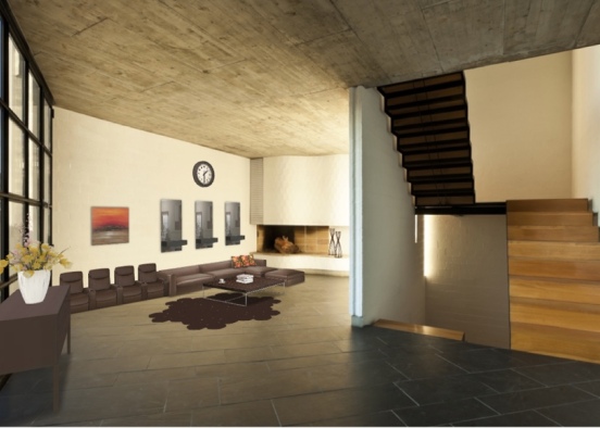 cozy living room  Design Rendering