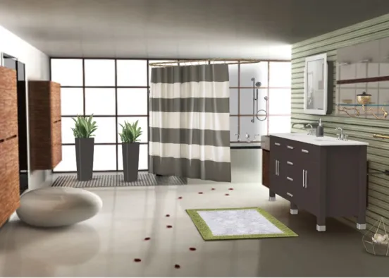 bathroom got picture from google but added more to it  Design Rendering