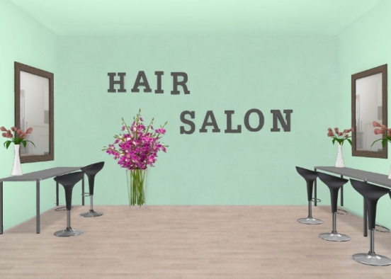Hair Salon Design Rendering